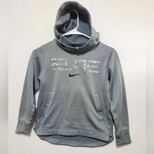 NIKE ELITE DRI-FIT PULLOVER HOODIE LITTLE BOYS SIZE M GRAY